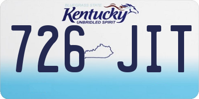 KY license plate 726JIT