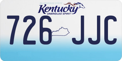 KY license plate 726JJC