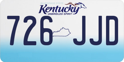 KY license plate 726JJD