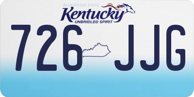 KY license plate 726JJG