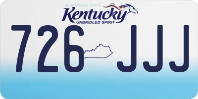 KY license plate 726JJJ