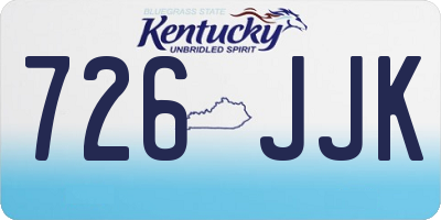 KY license plate 726JJK