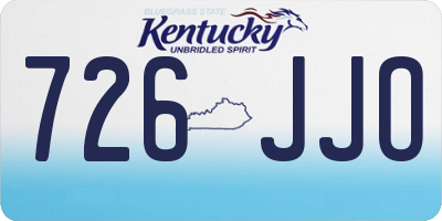 KY license plate 726JJO