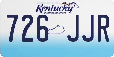 KY license plate 726JJR