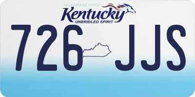 KY license plate 726JJS