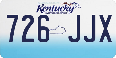 KY license plate 726JJX