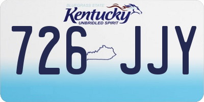 KY license plate 726JJY