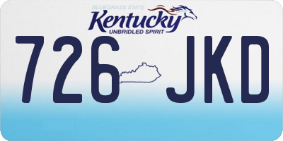 KY license plate 726JKD