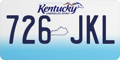 KY license plate 726JKL