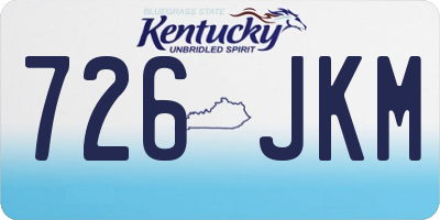KY license plate 726JKM