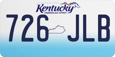 KY license plate 726JLB