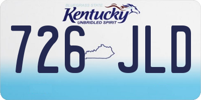 KY license plate 726JLD