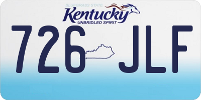 KY license plate 726JLF