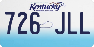 KY license plate 726JLL