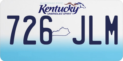 KY license plate 726JLM
