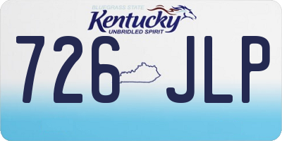 KY license plate 726JLP