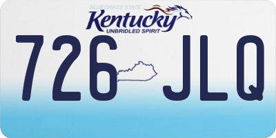 KY license plate 726JLQ