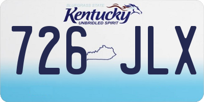 KY license plate 726JLX