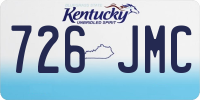 KY license plate 726JMC