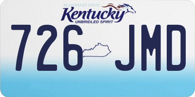 KY license plate 726JMD