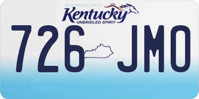 KY license plate 726JMO
