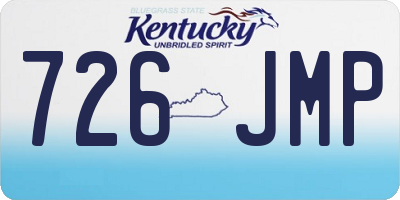 KY license plate 726JMP
