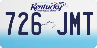 KY license plate 726JMT