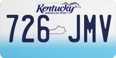 KY license plate 726JMV