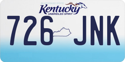 KY license plate 726JNK