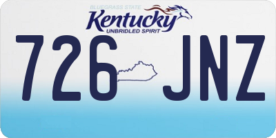 KY license plate 726JNZ