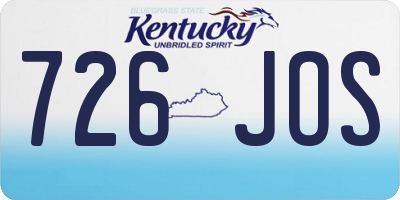 KY license plate 726JOS
