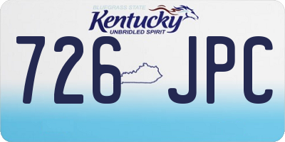 KY license plate 726JPC