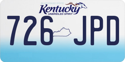KY license plate 726JPD