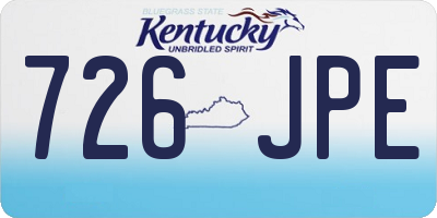 KY license plate 726JPE