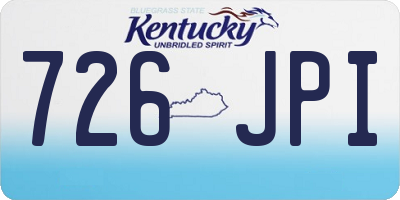 KY license plate 726JPI