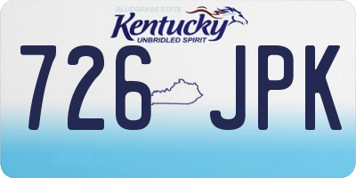 KY license plate 726JPK