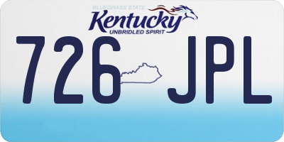 KY license plate 726JPL
