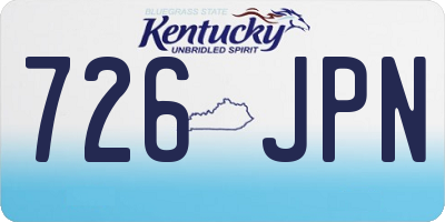 KY license plate 726JPN