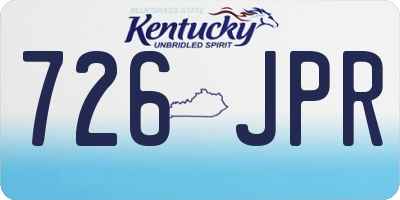 KY license plate 726JPR