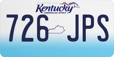 KY license plate 726JPS