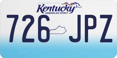 KY license plate 726JPZ
