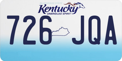 KY license plate 726JQA