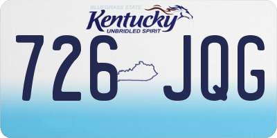 KY license plate 726JQG