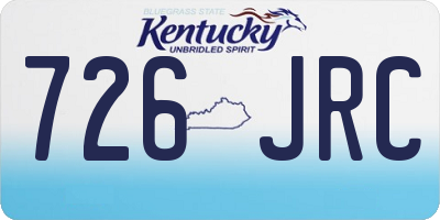 KY license plate 726JRC