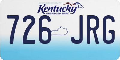 KY license plate 726JRG