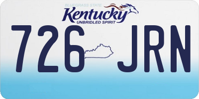 KY license plate 726JRN