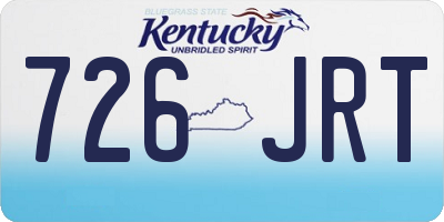 KY license plate 726JRT