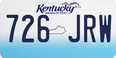 KY license plate 726JRW