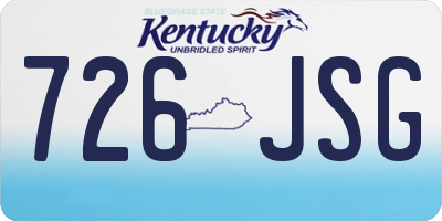 KY license plate 726JSG