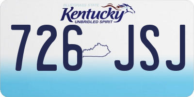 KY license plate 726JSJ